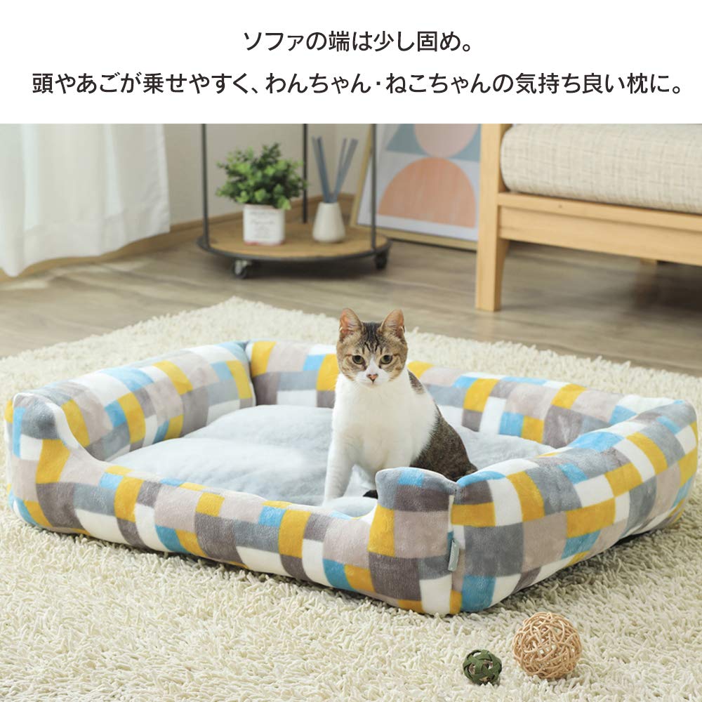 Amazon | アイリスオーヤマ ペットソファベッド角形 PSKL-950 グレー